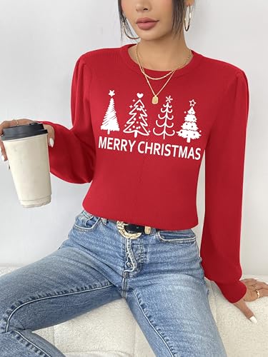 Image of Zeagoo Womens Sweaters Fall 2026 Dressy Casual Long Sleeve Shirts Ribbed Knit Winter Outfits Puff Pullover Jumper Tops