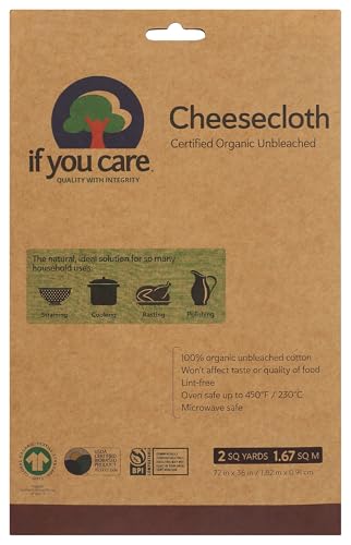 Tela de queso IF YOU CARE sin blanquear de 2 yardas para filtrado puro y natural