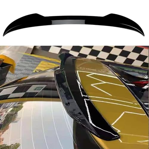 MXQCLSA Becquet Arrière de Voiture pour Opel Corsa E 2014-2019, Spoiler de Coffre Anti-Rayures Durable, Imperméable, ABS Noir