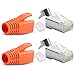 Produktbild 2X Netzwerkstecker CAT7 CAT6A CAT5 RJ45 LAN Netzwerk DSL Crimp Stecker vergoldete Kontakte Einführhilfe Knickschutz geschirmt AWG22/23 ProfiPatch
