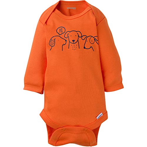 Image of Onesies Brand Unisex Baby 6-Pack Long Sleeve Bodysuits - Breathable Cotton One-Piece Outfits for Newborns & Infants