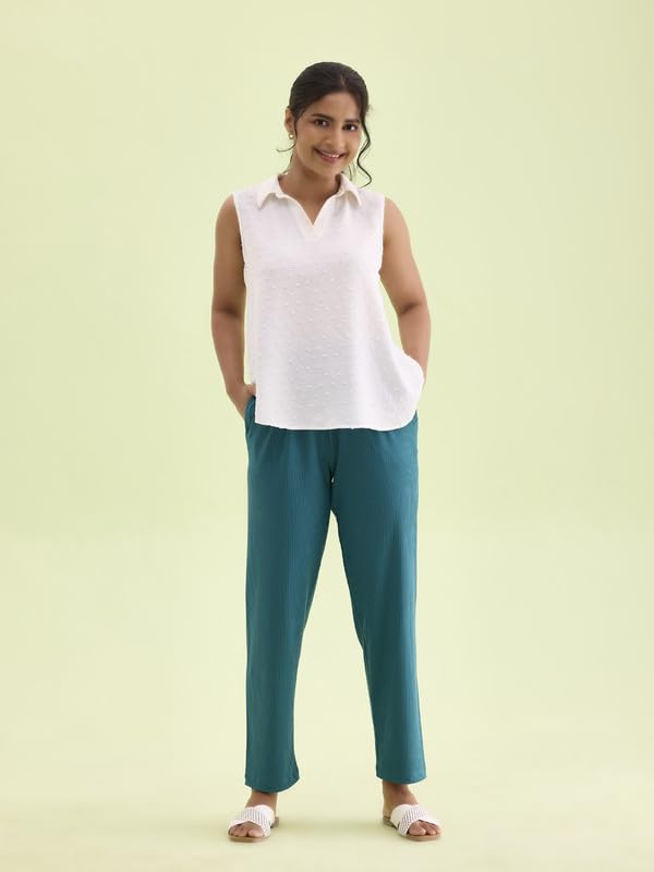Image of GO Colors Women Rib Pant