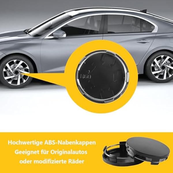 Komplet 4 sztuk Kapsle do piast kół pokrywy piast ID 56mm OD 60mm kapsle do felg kapsle do piast kapsle do samochodowych piast Uniwersalne pokrywy piast ABS na dodatki do kół kolor czarny