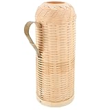 BESTYASH Funda Tejida de Bambú para Botella Térmica de 2L Cubierta Aislante Artesanal para Hervidor de Agua de Oficina y Hogar Protección Natural y Elegante para Botellas de Agua