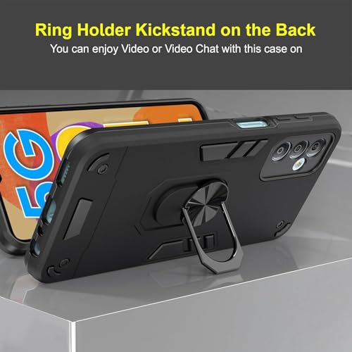 Image of NDCOM for Samsung F23 5G Back Cover, F23 5G Samsung Mobile Back Cover, Samsung Galaxy F23 5G Back Cover Ring Holder Case