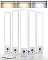 EZVALO 5 Pack Under Cabinet Lighting, 2400mAh Rechargeable Motion Sensor Light, 10inch Magnetic Closet Lights with Dimmable & 3 Color Temps, Wireless Motion Activated Lights with Remote for Kitchen