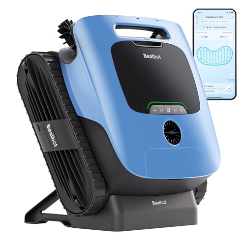 Beatbot AquaSense 2 Ultra Cordless Robotic Pool Cleaner for Complex Pools, Mapping with AI Camera, 5-in-1 Cleaning, Smart Surface Parking, Skimmer with APP Control, Prussian Blue