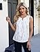 Blooming Jelly Womens Summer Tank Top Sleeveless Business Casual Outfits 2025 Basic Dressy Work Blouses M, White Stripe