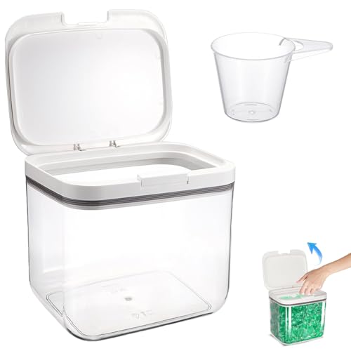 Boîte de Rangement pour Détergent, 4,5L Boite Lessive, Boîte de Rangement pour poudre à Laver, Récipient pour Poudre à Lessive,Organisateur pour...