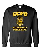 The Goozler GCPD Gotham City Police Dept - arkham game - Fleece Sweatshirt (Large, Black)