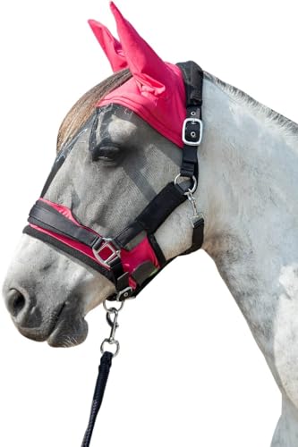 Masque anti mouches Pur-sang HKM Premium pour des journées au paddock au calme