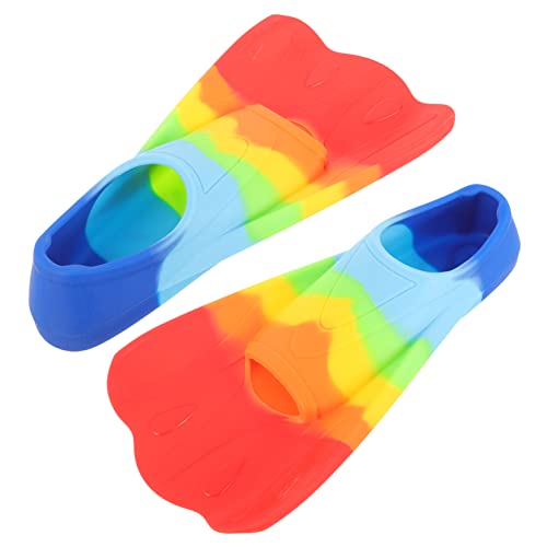 POPETPOP 1pair Boy Girl Swim Training Fins Lightweight Silicone Flippers for Swimming Snorkeling Diving Comfortable Fit for Boy Girl for Boys Girls Design