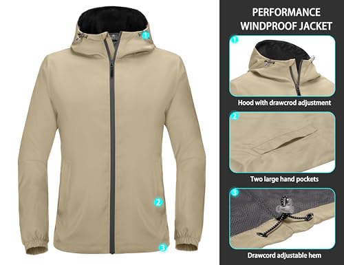 Image of Little Donkey Andy Men's Lightweight Breathable Windbreaker Golf Jacket UPF50+ Windproof Outdoor Running Coat