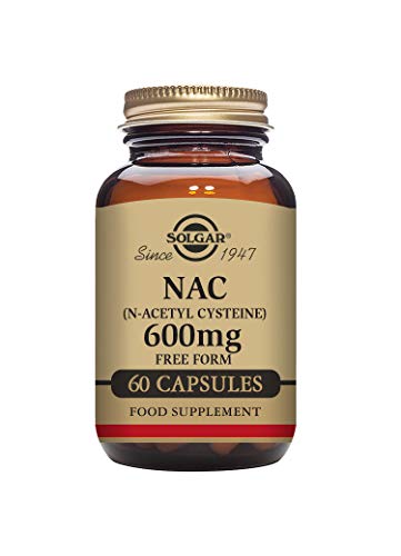 Solgar NAC (N-Acetyl-L-Cysteine) 600 mg Vegetable Capsules - Pack of 60 - Healthy Skin, Hair and Nails - Vegan