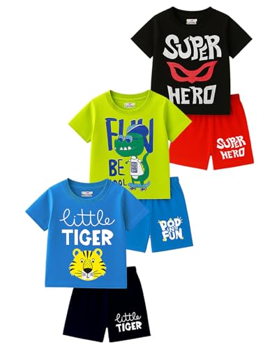 Image of Kuchipoo Boys Regular Fit Cotton T-Shirts and Shorts Set