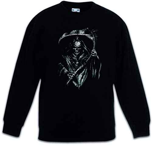 Pullover enfant noir Grim Reaper III, sweat-shirt à capuche pour garçon et fille tendance
