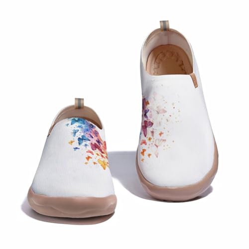 Women's Artistic Travel Shoes Knitted Slip-On Comfortable Sports Shoes Artistic Butterfly Series2