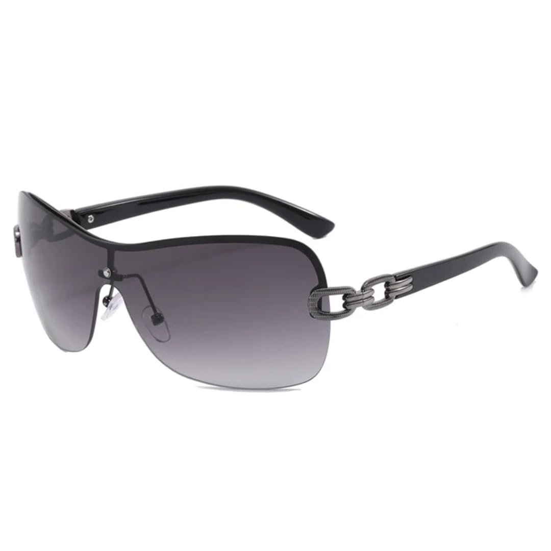 Lunettes de soleil punk sans monture résolvant l'inconfort du nez - 7