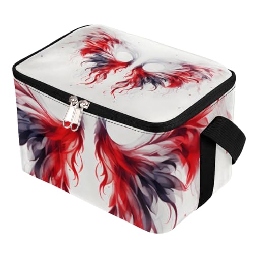 GzLeyigou Lunch Bags for Women Men 9 Cans,Wings of Birds Hot & Cold Food Delivery Bag Insulated Grocery Bag Insulated Lunch Box Angel Wings Cooler Bag for Office Work Picnic Beach