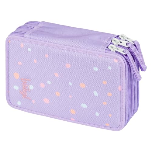 Baagl 3 Fach Federmäppchen für Mädchen, Schulmäppchen für Schreibwaren, Schulsachen Federtasche, Mädchen Federmappe, Mäppchen für Schule (Lieblingstiere)