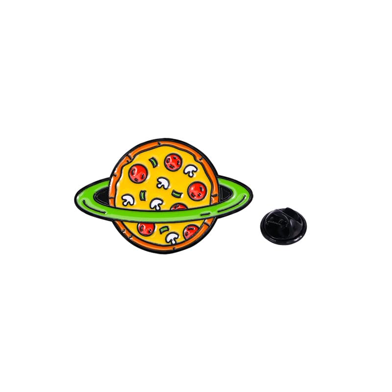Pizza Planet Brooch Rocket Ship Badge Fan Cosplay Jewelry Video Game Peripheral Gifts Drip Oil Painted Enamel Pins Suitable for Hats Jackets Canvas Bags - Main Image