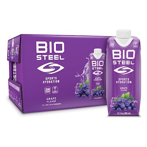 BioSteel Sports Drink, Sugar-Free Formula with Essential Electrolytes, Grape Flavor, 16.7 Fluid Ounces, 12-Pack Cover
