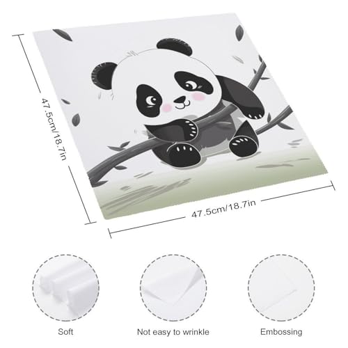 Servilletas de Tela Cute Pandas Pack 6 miniatura 2