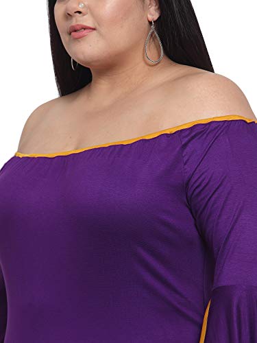 Image of Flambeur Women's Hosiery & Polyester Fitted Knee-Length Casual Dress
