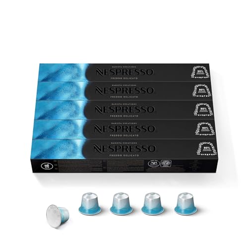 Nespresso Capsules Original, Freddo Delicato, 50-Count Espresso Coffee Pods, Brews 1.35oz.