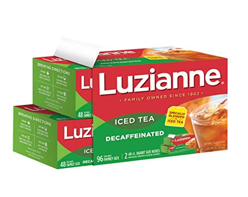 Luzianne Specially Blended for Iced Tea, Decaffeinated Family Sized, 48-Count Tea Bags-SET OF 3