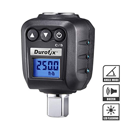 Durofix 1/2" Digital Angle Torque Adapter (25-250 Ft-Lbs, Max 720 Degree) With Audible/Led Alert, Rm604-4A #TOP1