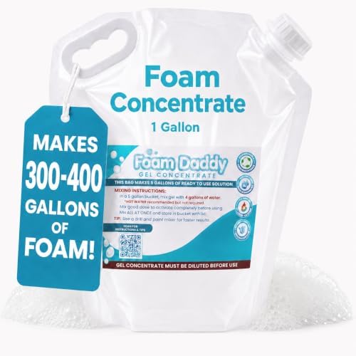 Foamdaddy Super Stacking Foam, 2.5 to 3.5 hours ,400 gallons of production of Foam Party Fun! Highest Concentrate Available