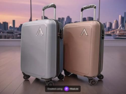 Image of Aristocrat Chromium Cabin 55 Cm(Small) 8 Wheels Trolley Bags for Travel Hard Case Luggage, Lightweight Bag with Combination Lock & Robust Trolley with 5 Years Warranty (Brown)