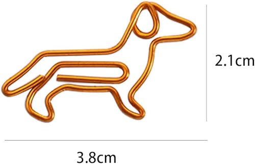 Miniatura 2 de Clips de papel con forma de perro salchicha, clips para marcapáginas, clips de agenda, marcadores de página, suministros de oficina, suministros de