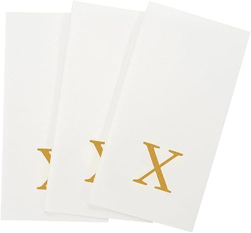 Miniatura 480 de Luxenap - Toallas de invitados de 15.8 x 7.9 pulgadas, 50 toallas de mano con letras plateadas, letra "P", fuente Sans Serif, servilletas de papel