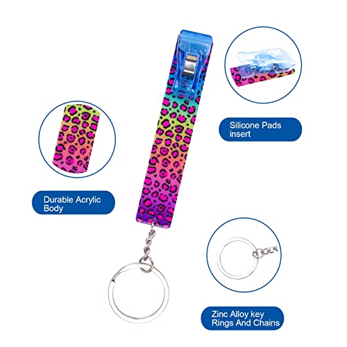 Image of 3PCS Credit Card Puller, Cute Debit Bank Card Grabber for Long Nails ATM Keychain Women with Plastic Clip