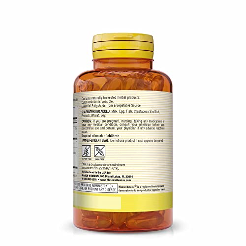 Mason Natural Coconut Oil/Flaxseed Omega 3-6-9 - Supports General Health And Wellness, Improves Heart And Brain Function, Organic Herbal Supplement, 60 Softgels #TOP2