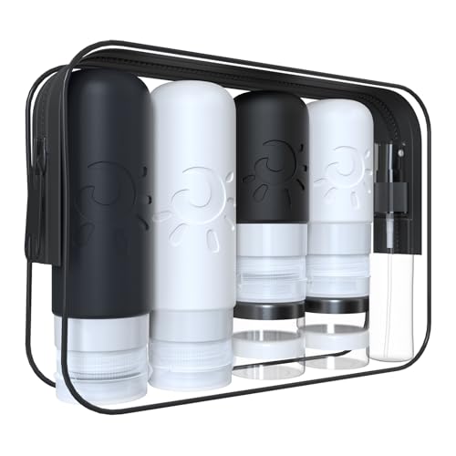 Zafit 18 Pack travel Bottles for Toiletries, TSA Approved Silicone Travel Containers Leak Proof Refillable Travel Accessories for Shampoo Conditioner Lotion Body Wash(Multicolored F)