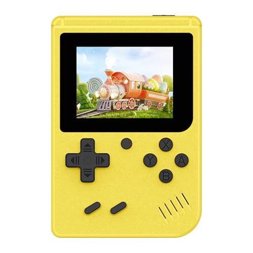Image of Retro Gaming Console, Portable Video Game Console with 3.0 inch IPS Screen and Preloaded 400 Classic Video Games, Mini Retro Handheld Game Console (Yellow)