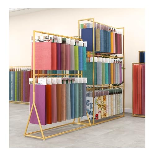 USZWBY Fabric Roll Storage Rack,Floor-Standing Curtain Display Stand, Commercial Fabric Display Rack, Standing Carpets Rack, for Quilts/Fabric Samples/Bed Sheets/Towels/Silk Scarves
