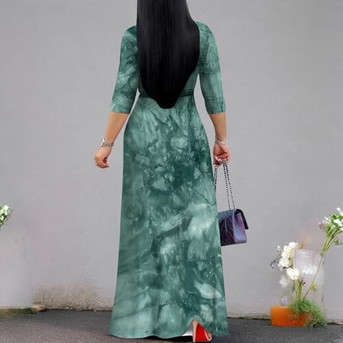 Image of PinkPatty Plus Size Maxi Dress for Women 3 /4 Sleeve Casual Long Dress