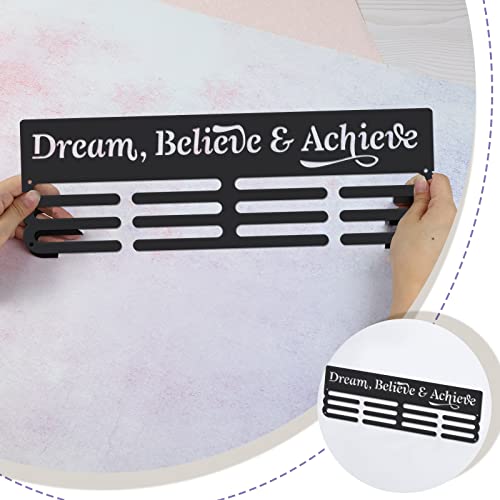 SUPERDANT Sports Medal Hanger Display Dream Medal Hook Believe Medal Hangers Achieve Displays Wall Mounted for 60+ Medal Rack Display Awards Ribbon Holder Athlete Gifts for Runner - Image 3