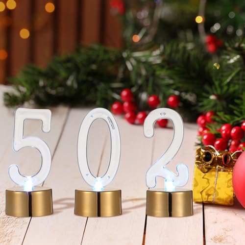 Velas LED de Cumpleaños Doradas Plástico Decoración Fiestas 4