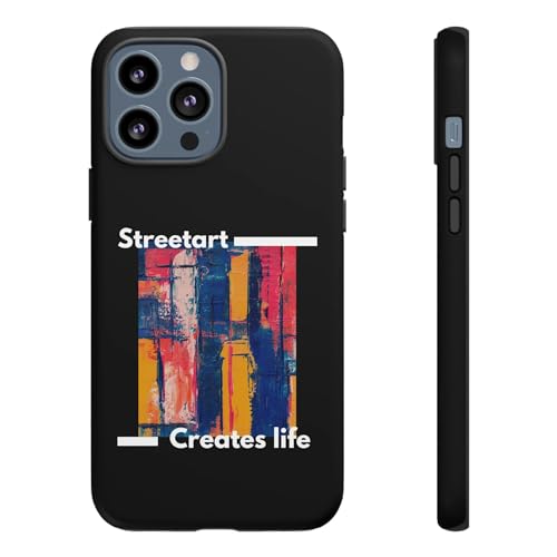 Coque rigide mate pour iPhone 13 Pro Max finition Street Art haut de gamme
