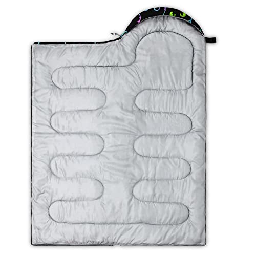 Image of QOOMO Camping Sleeping Bags,3 Season Warm & Cool Weather,Lightweight,Waterproof Sleeping Bags for Adults & Kids,Traveling,and Outdoors,Camping Gear Equipment