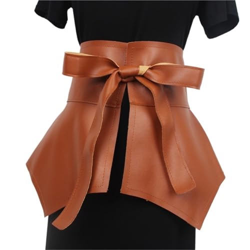 KHASCBNF CinturóN De Cintura Para Mujer Fajas for mujer, falda con volantes, cubierta de cintura, decoración vendaje, vestido camisero, cinturón ancho Retro, pretina verde y negro(Color 4)