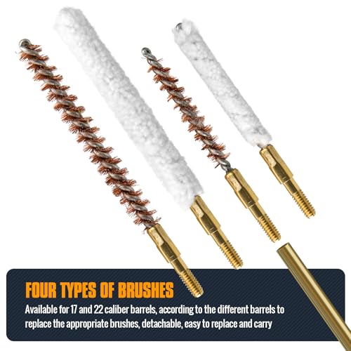 GUGULUZA Waffenreinigungsset for Kaliber 4,5 mm .17 .22 5,56mm Luftgewehre Reinigungsset