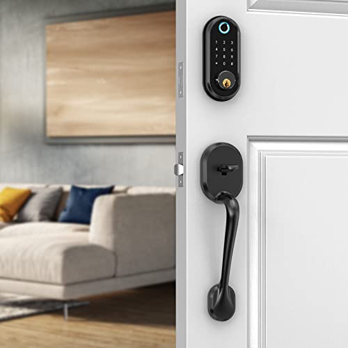 Hornbill Single Cylinder Lever Door Handleset For Dummy Inactive Entrance And Front Door, Reversible For Right/Left Handle Door, Modern Style, Low Profile Contemporary Design - Matte Black Finished #TOP3