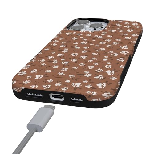 Casely iPhone 16 Pro Case | Mocha Meadow | Tiny Flowers | Bold Protective Design | Compatible with MagSafe by Casely - Used condition - Image 5