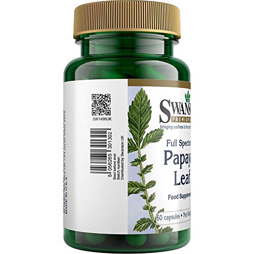 Swanson Full Spectrum Papaya Leaf - Herbal Supplement Promoting Digestive Health & Gi Tract Support - Natural Formula Overall Wellness - (60 Capsules, 400Mg Each) #TOP2